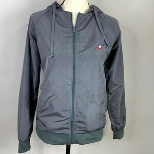 GLMR KILS Windbreaker Hooded Jacket Women S Mottled Gray Embroidered Flying Pig